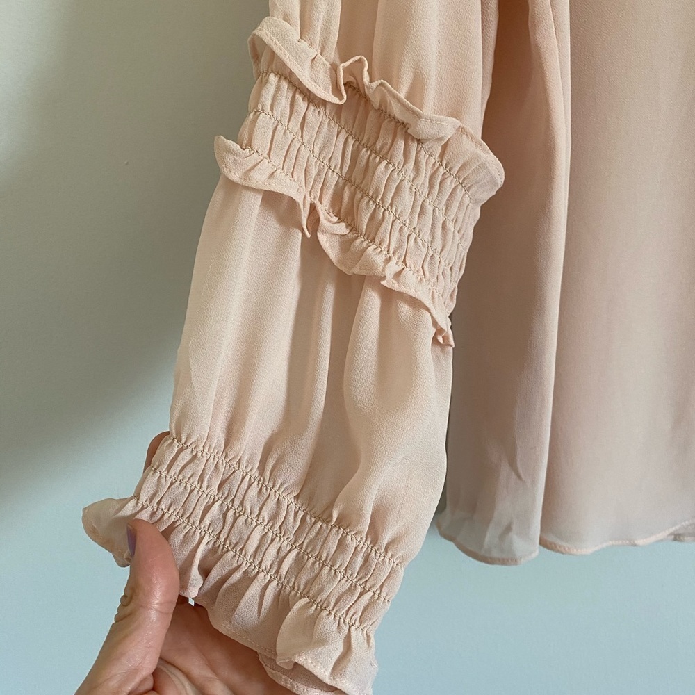 Calvin Klein Ruffle Sleeve Blouse - Picture 2 of 6